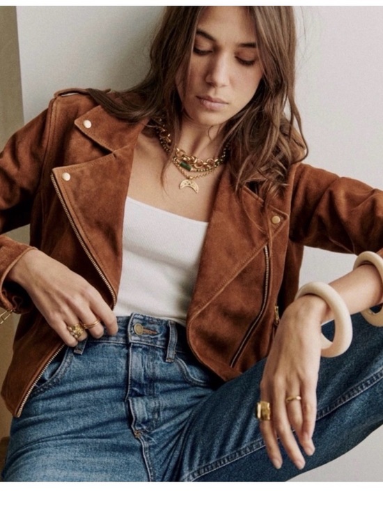 Sezane Jackets & Blazers - Sezane Zig Suede Jacket US 6, FR 38